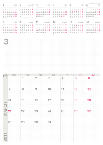 pdf de calendar