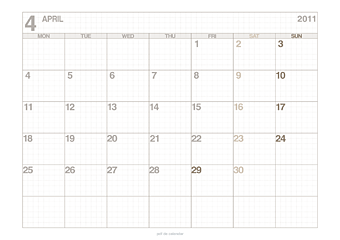 pdf de calendar